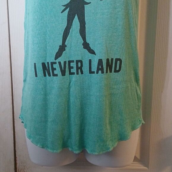 Disney Tinker Bell Peter Pan ribbed tank top I'm So Fly I Never Land Sz M - Picture 3 of 6